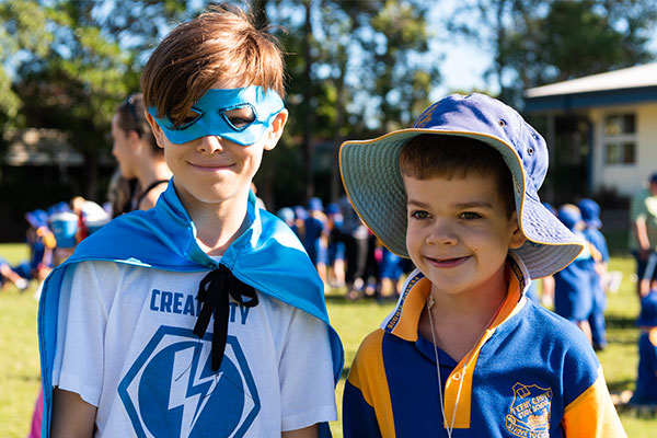 Ferny Grove State School students dressed up in costume